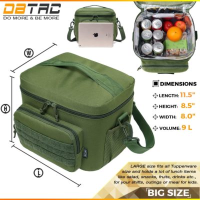 DBTAC Tactical Lunch Bag Large Insulated Lunch Box