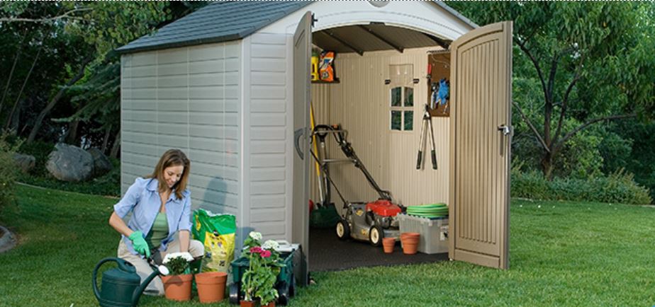 Lifetime 6405 Outdoor Storage Shed with window 1